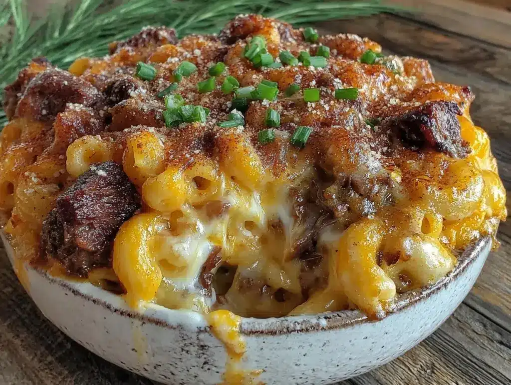 BBQ brisket mac and cheese - featured image