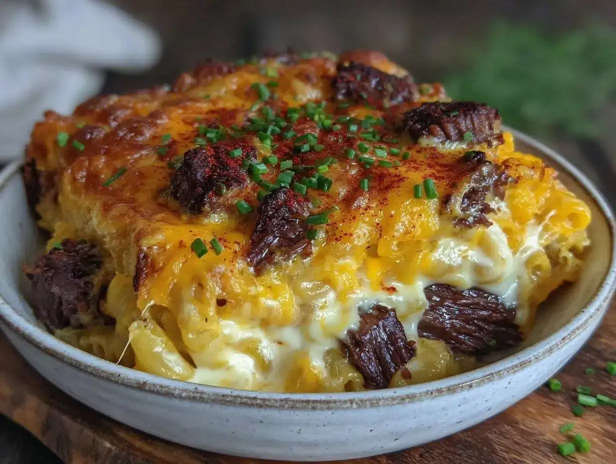 BBQ brisket mac and cheese preparation steps
