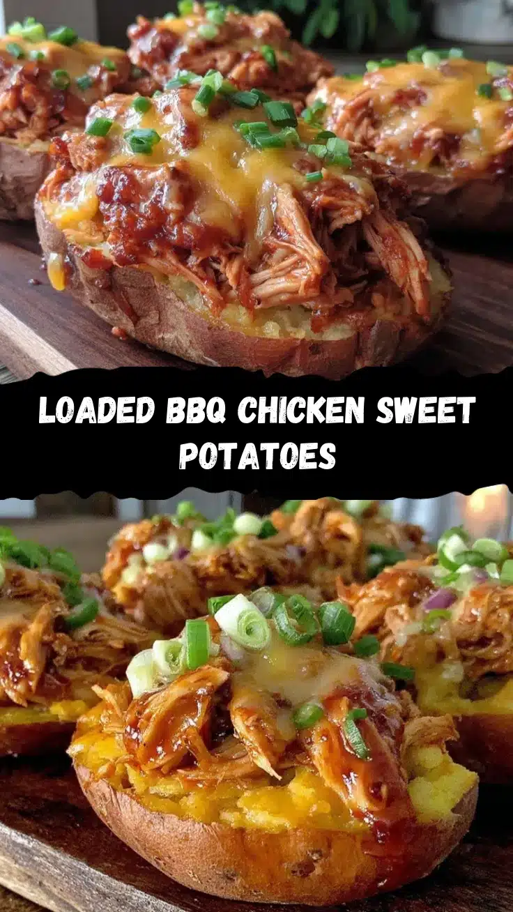 BBQ chicken stuffed sweet potatoes recipe