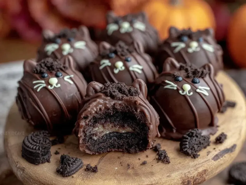 black cat oreo truffles - featured image