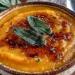 butternut squash soup with sage brown butter - featured image