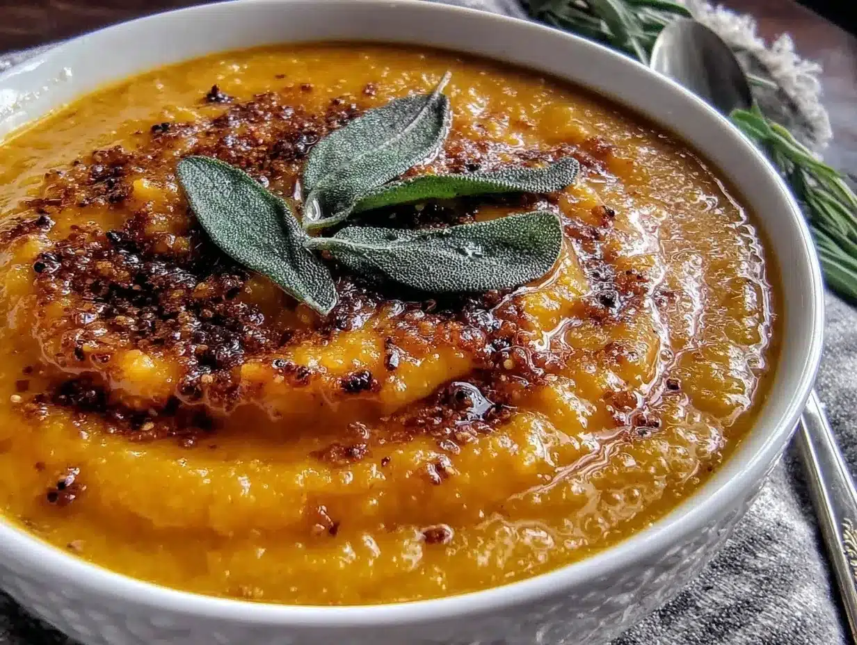 butternut squash soup with sage brown butter preparation steps