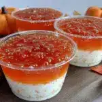 candy corn jello cups recipe - featured image