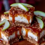 caramel apple cheesecake bars - featured image