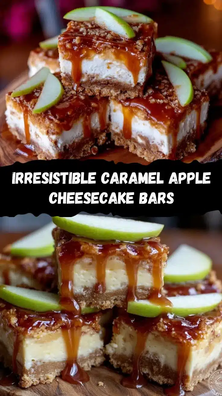 caramel apple cheesecake bars recipe