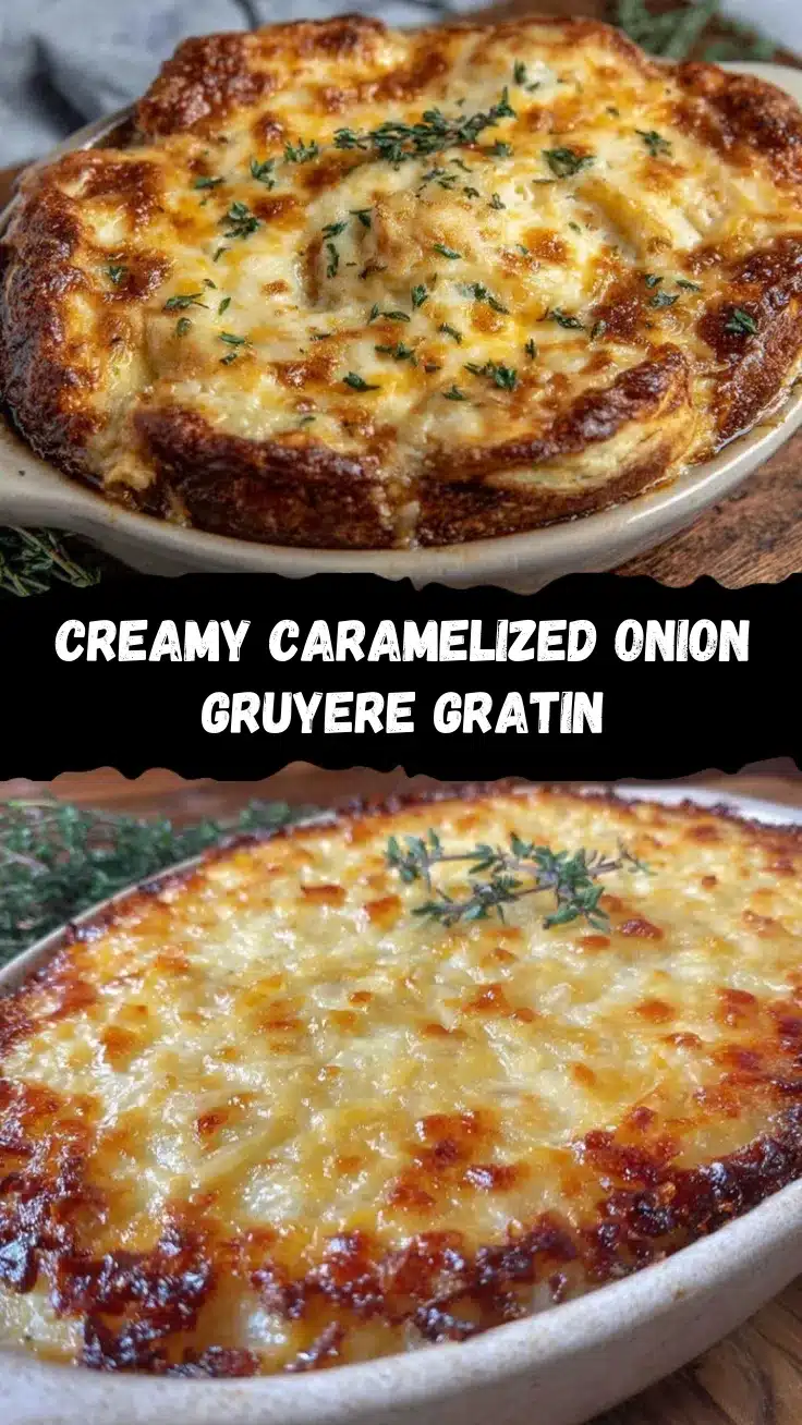 caramelized onion and gruyere gratin recipe