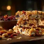 chewy trail mix granola bars - featured image