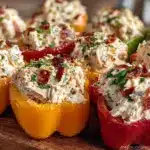 chicken salad stuffed mini peppers - featured image