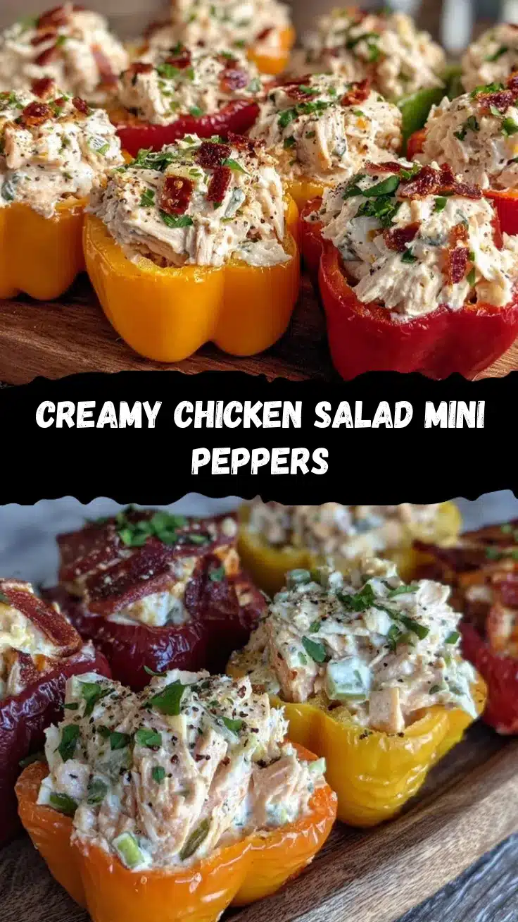 chicken salad stuffed mini peppers recipe