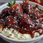 chocolate covered strawberries cottage cheese bowl - featured image