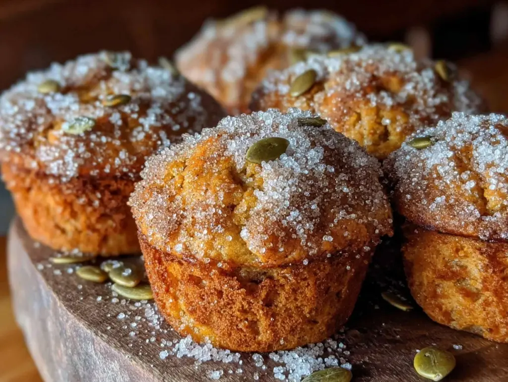 cinnamon sugar pumpkin muffins - featured image