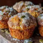 cinnamon sugar pumpkin muffins - featured image