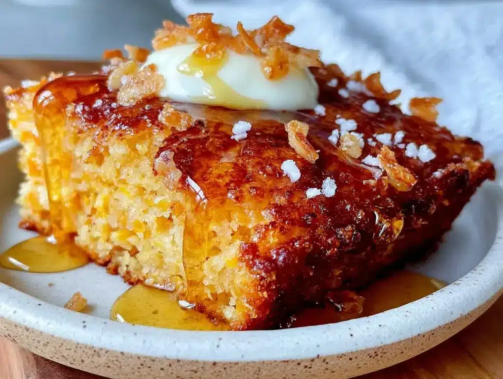 cornbread with honey butter recipe - featured image
