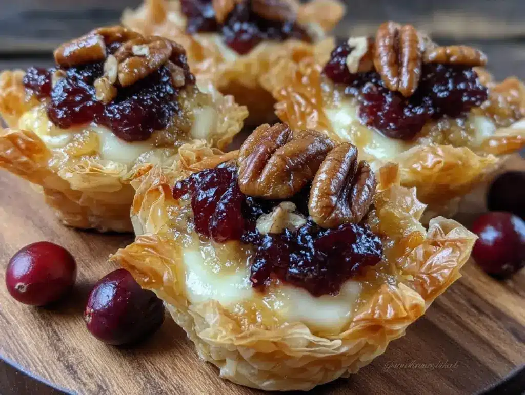 cranberry brie bites - featured image