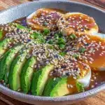 creamy miso sesame egg bowl - featured image
