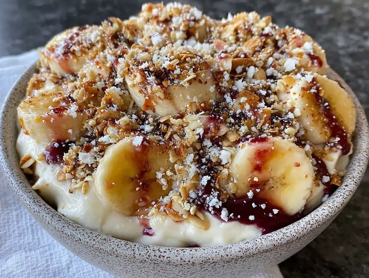 decadent Valentines alcoholic Greek yogurt bowl preparation steps