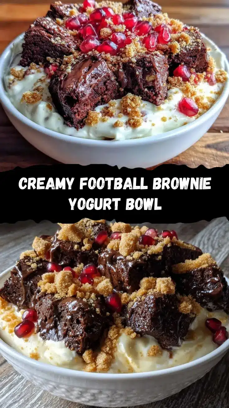 football brownies greek yogurt bowl recipe
