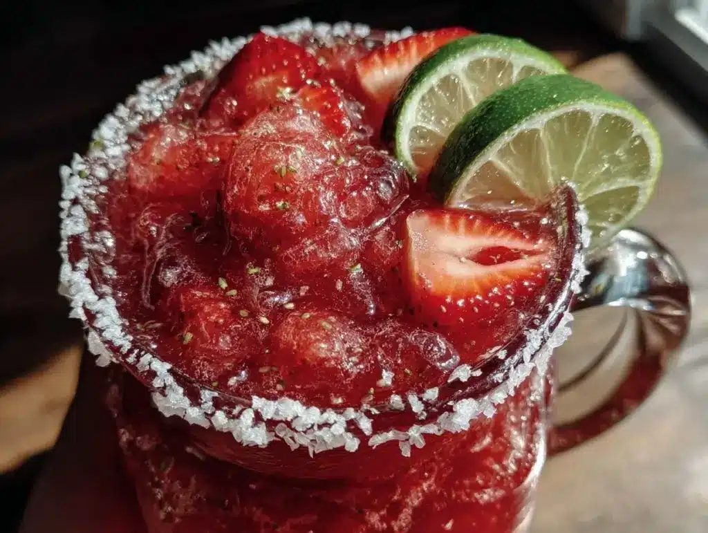 frozen strawberry margarita pitcher recipe - featured image