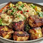 ginger garlic tofu bowl - featured image