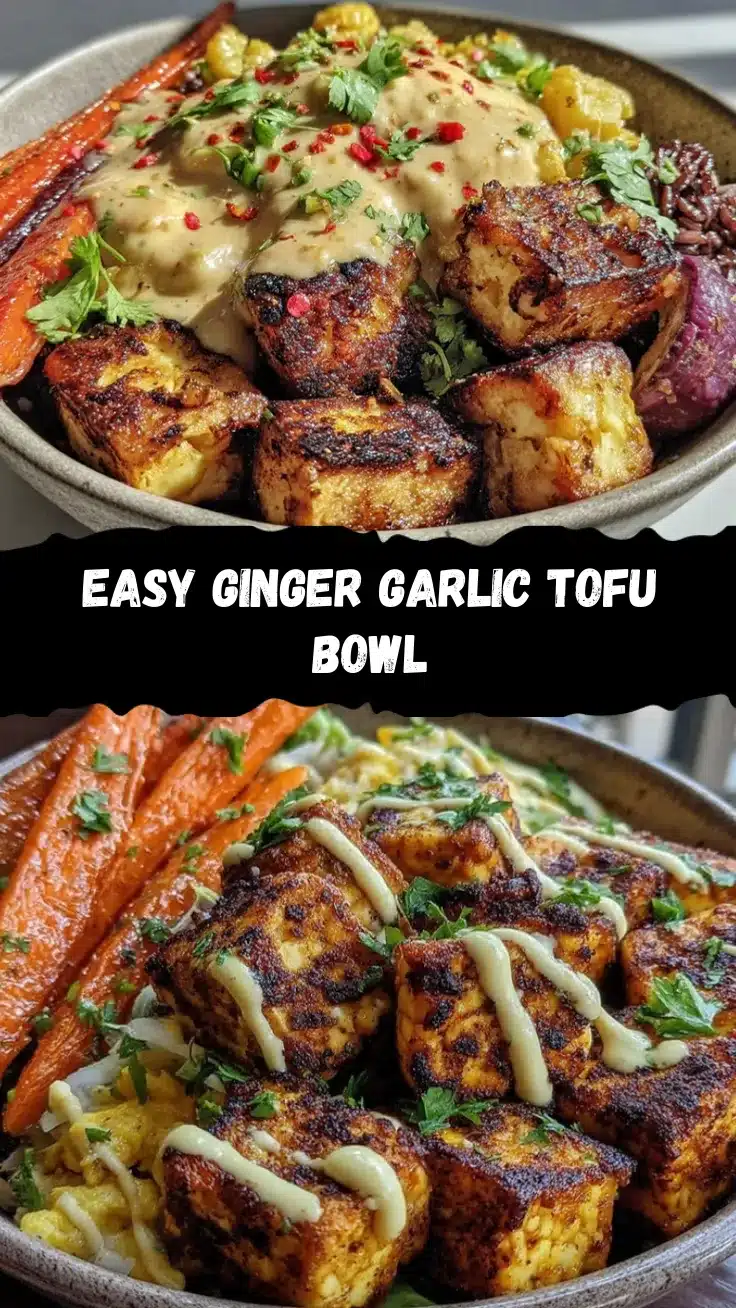ginger garlic tofu bowl recipe