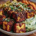 ginger garlic tofu dinner bowl - featured image