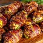 grilled bacon wrapped stuffed jalapeños - featured image
