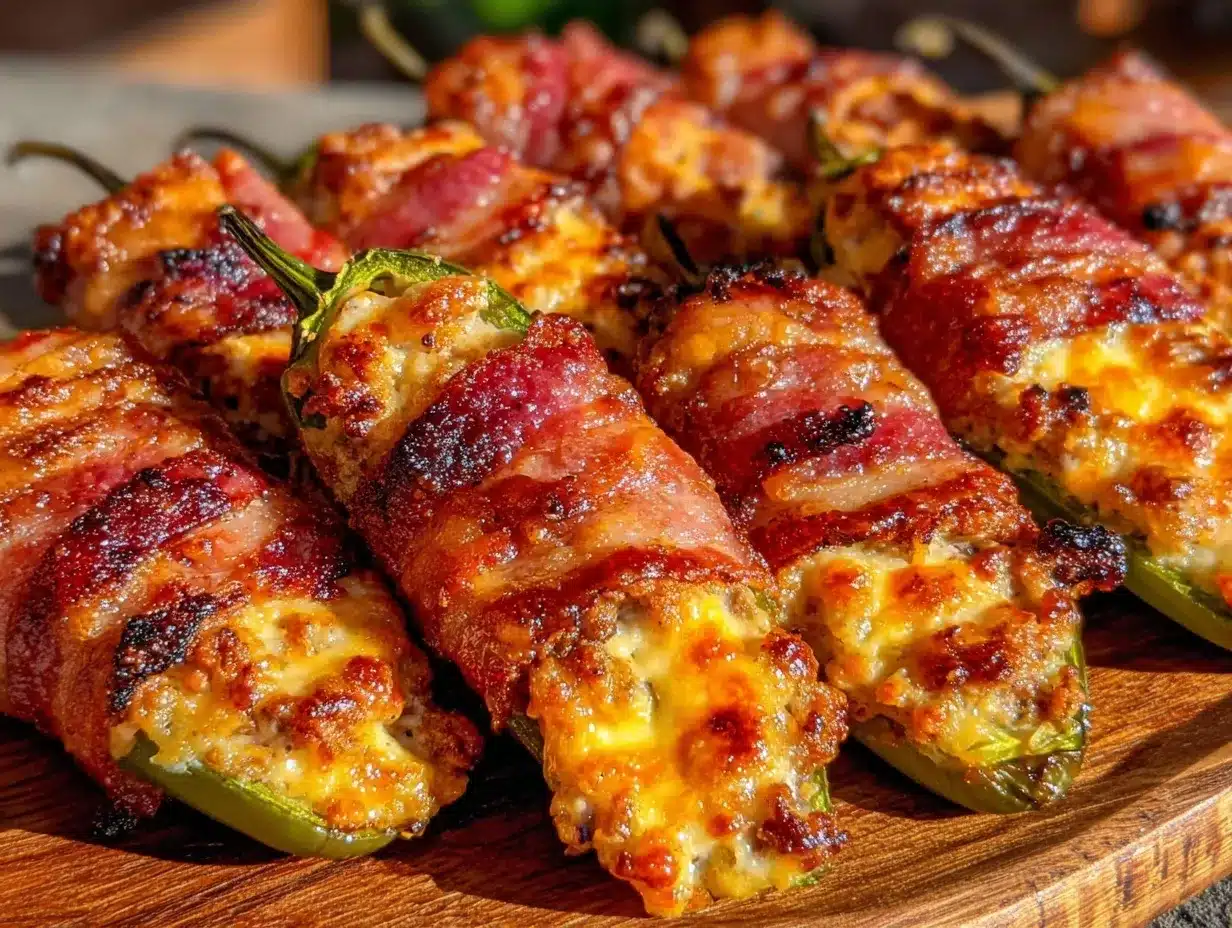 grilled bacon wrapped stuffed jalapeños preparation steps