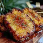 grilled pineapple with rum glaze - featured image