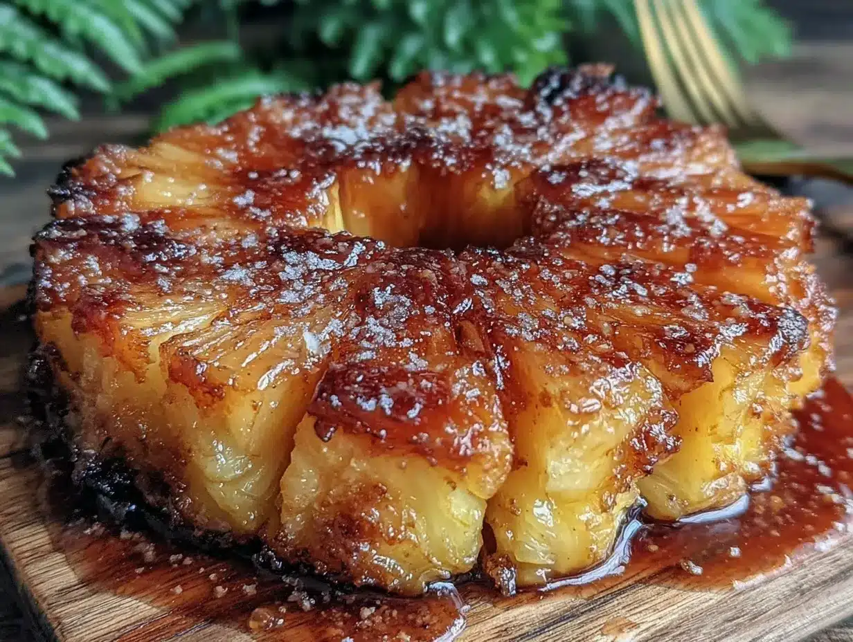 grilled pineapple with rum glaze preparation steps