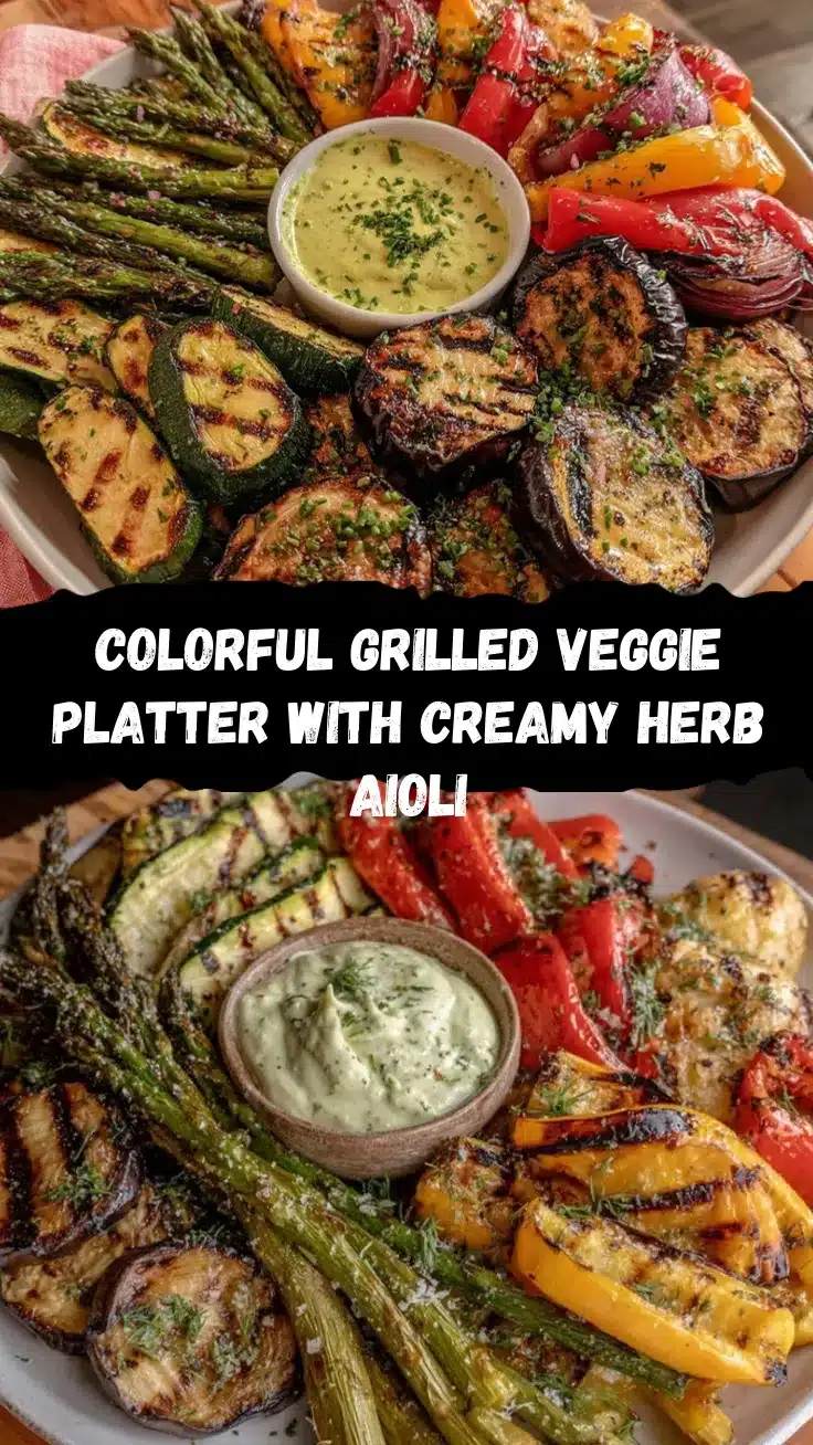 grilled veggie platter with creamy herb aioli recipe