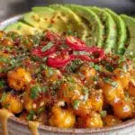 harissa chickpeas - featured image