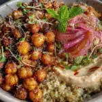 harissa chickpeas recipe - featured image
