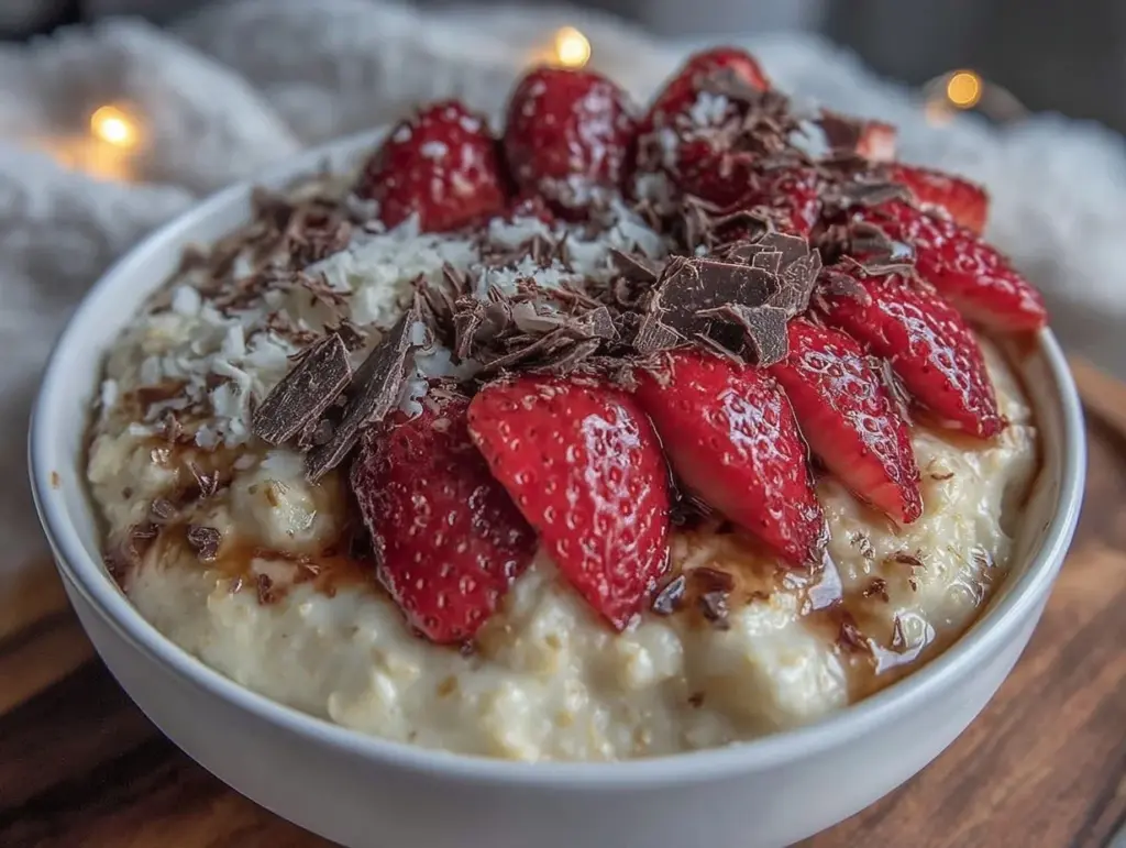 Healthy Valentines Treats Oatmeal Bowl - featured image