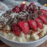 Healthy Valentines Treats Oatmeal Bowl - featured image
