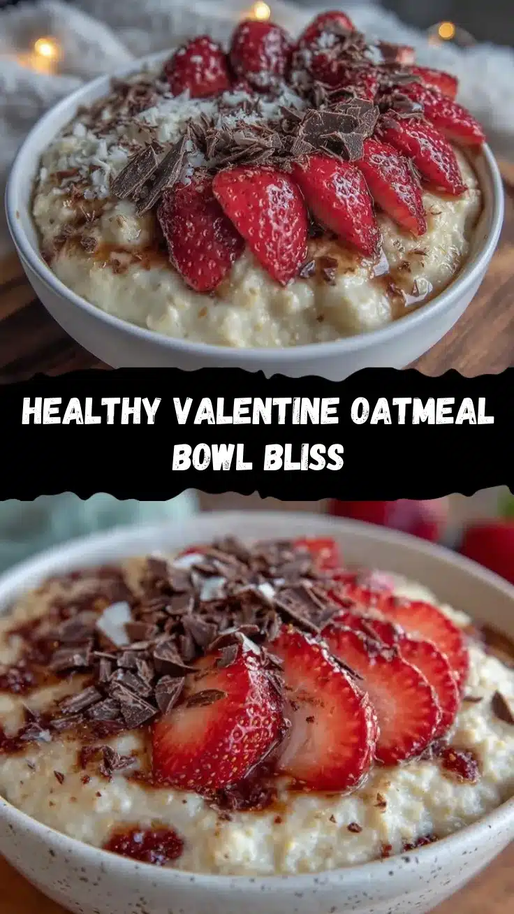 Healthy Valentines Treats Oatmeal Bowl recipe