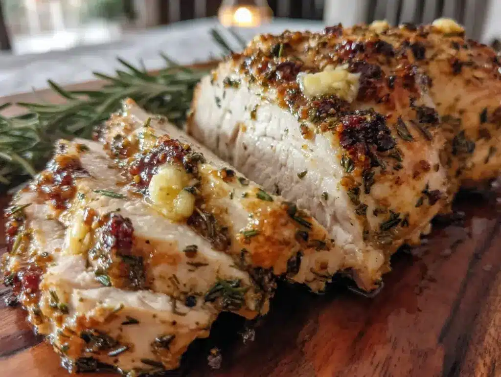 herb butter roasted turkey breast - featured image