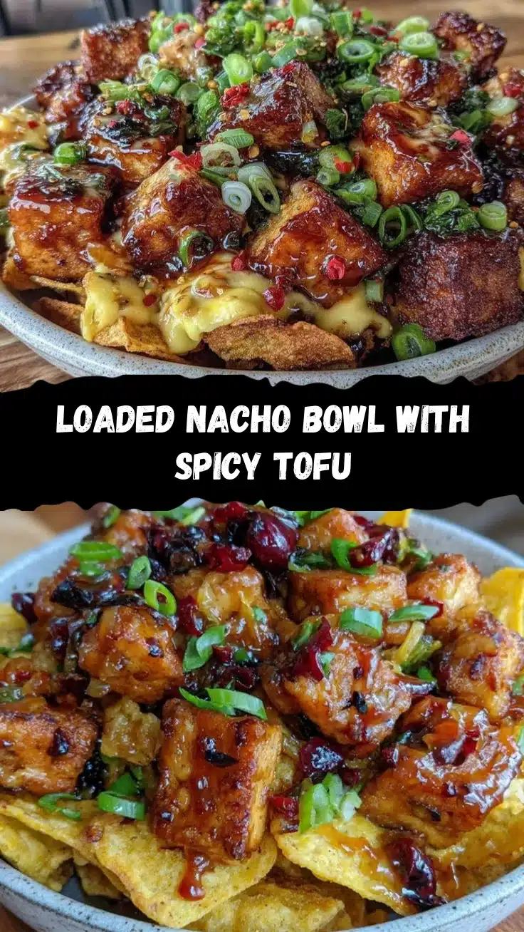 loaded nacho bowl with spicy tofu recipe