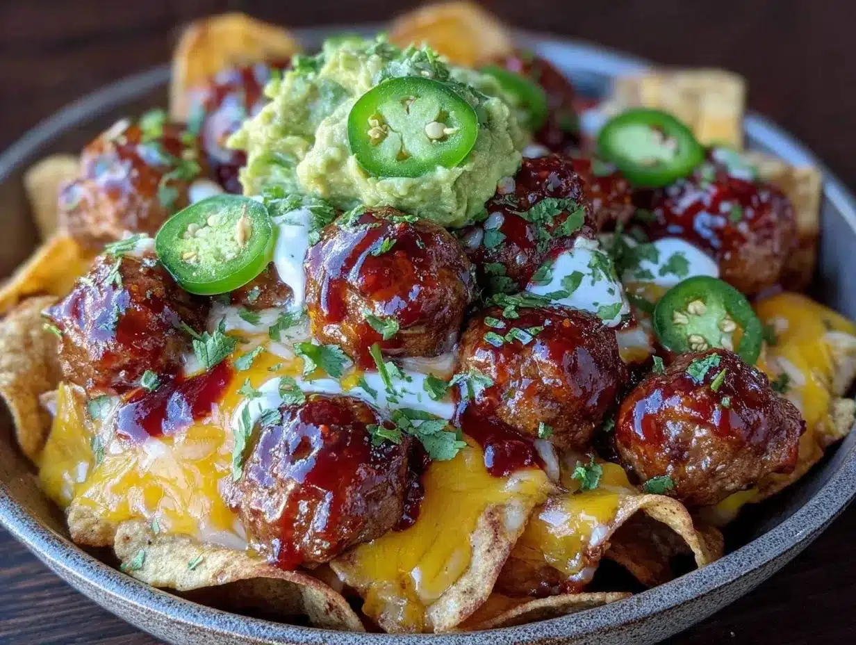 loaded turkey meatball nacho bowl preparation steps