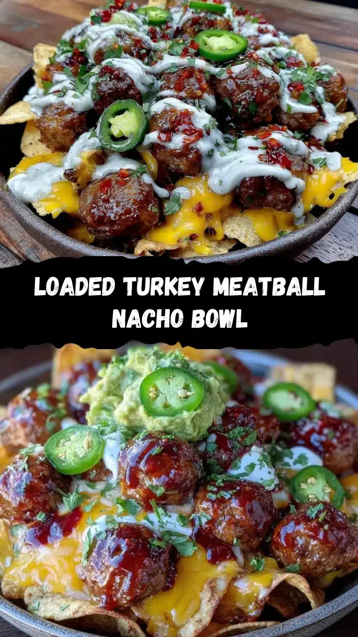 loaded turkey meatball nacho bowl recipe