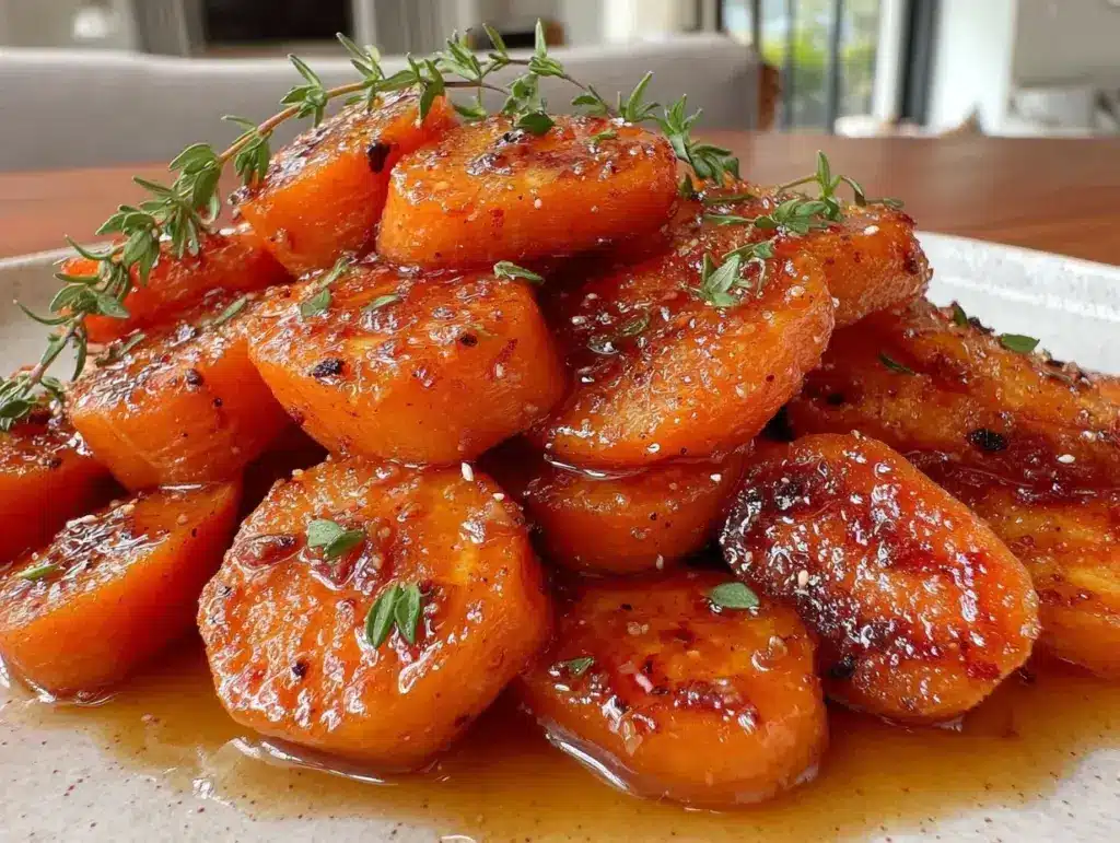maple bourbon glazed carrots - featured image