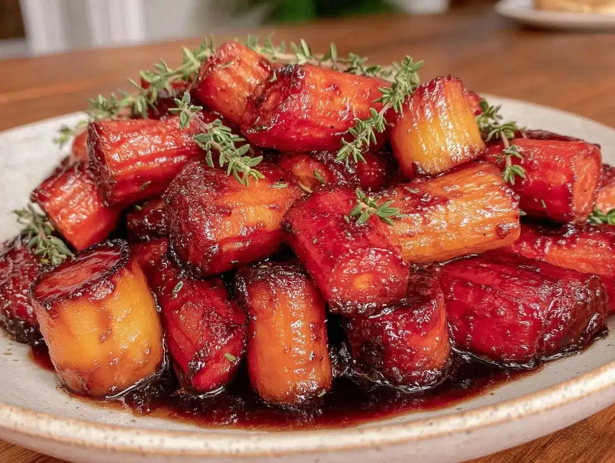 maple bourbon glazed carrots preparation steps