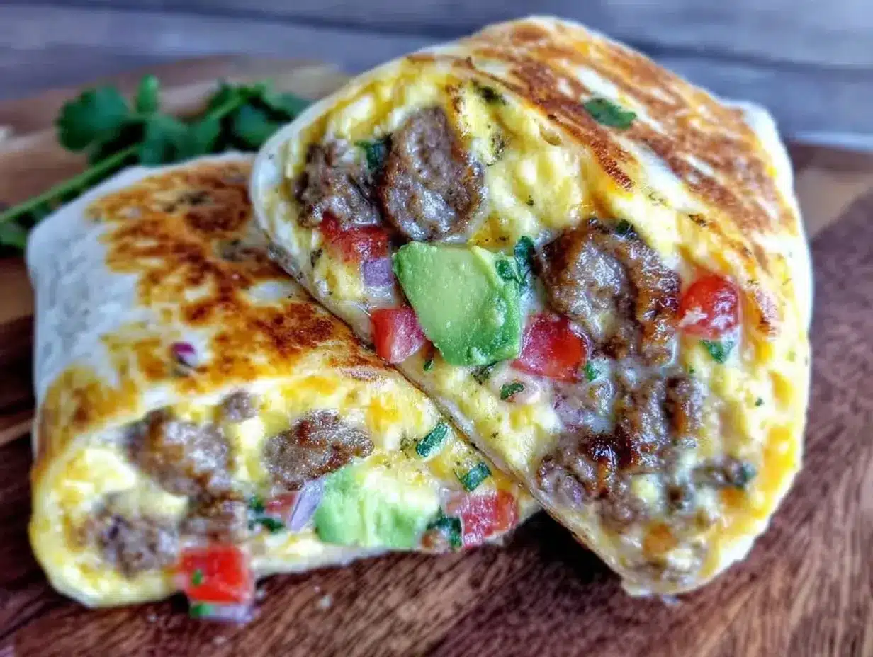microwave breakfast burrito preparation steps
