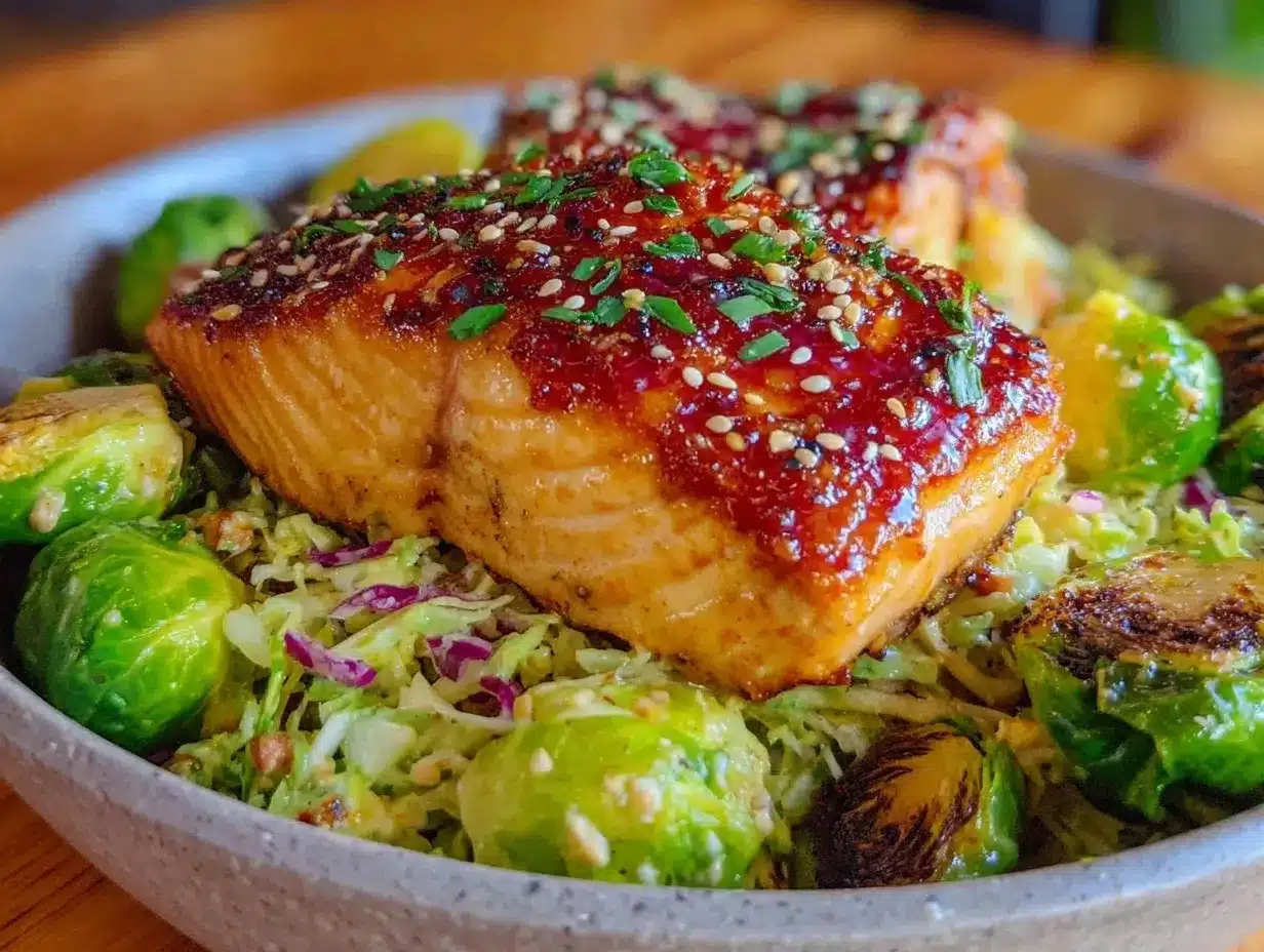 miso-glazed salmon dinner bowl preparation steps