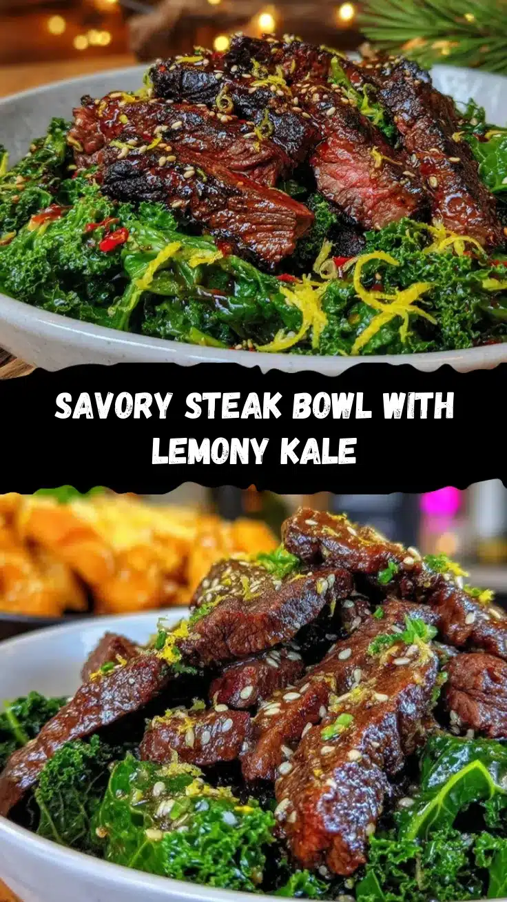 new years meal dinner bowl with steak strips recipe