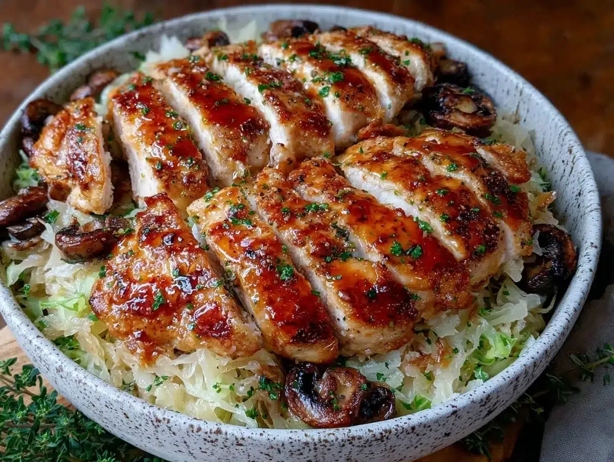 nourishing pork and sauerkraut bowl preparation steps