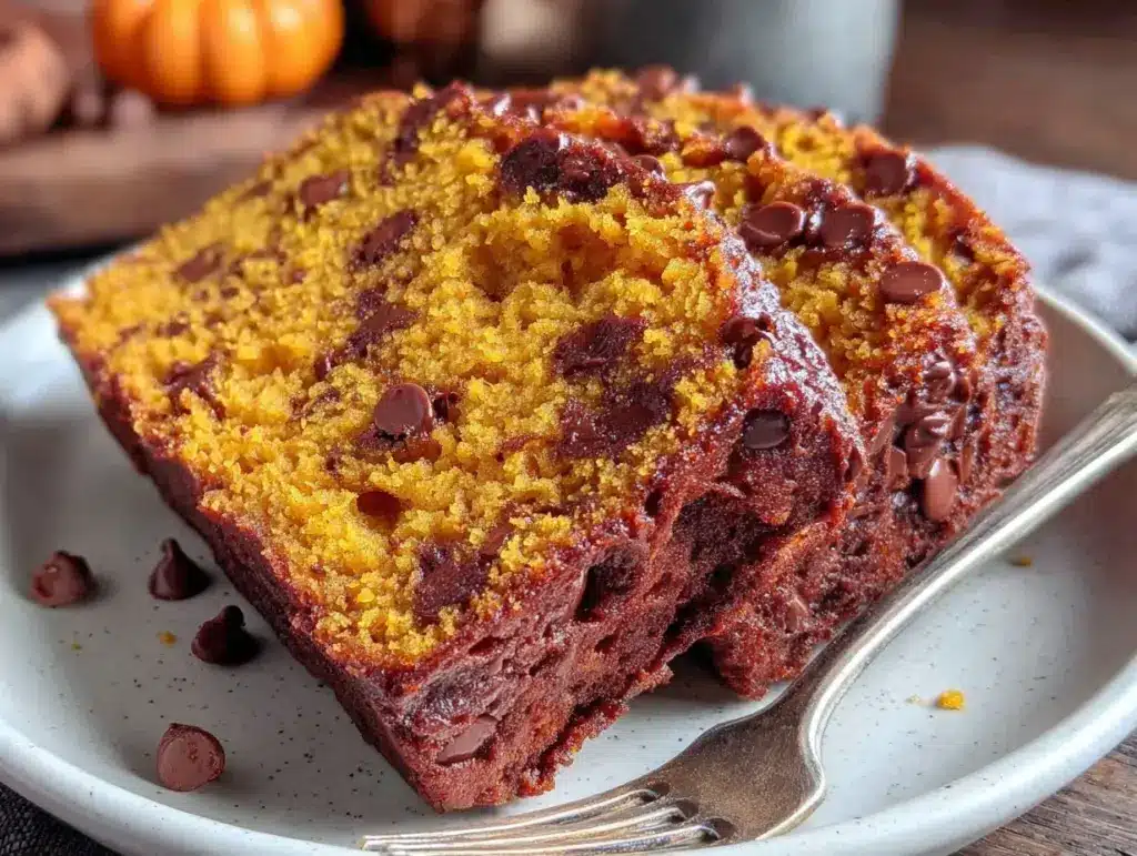 pumpkin chocolate chip bread - featured image