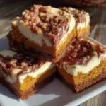 pumpkin cream cheese swirl brownies - featured image