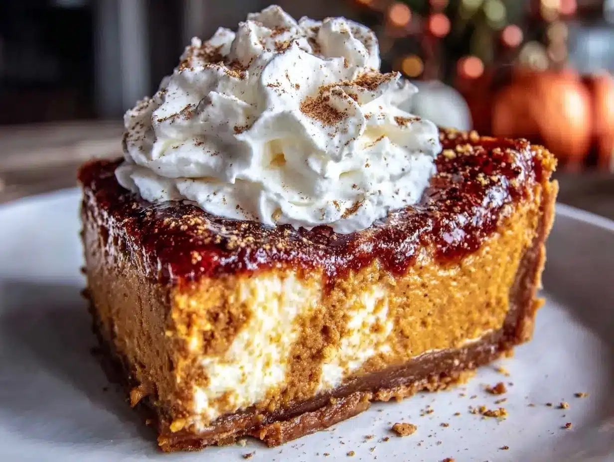 pumpkin pie with whipped cream preparation steps