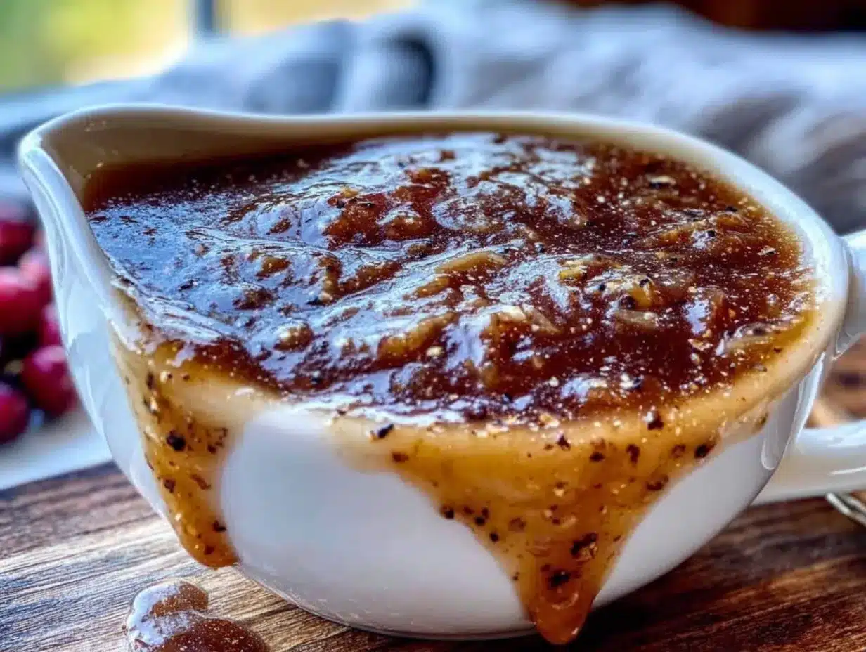 roasted garlic gravy recipe preparation steps