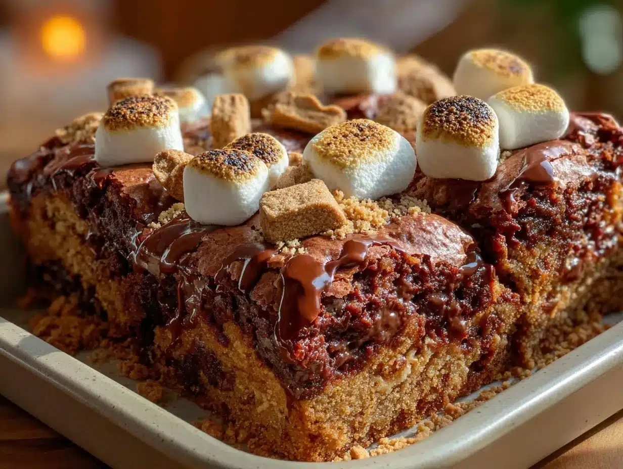 s’mores brownies preparation steps